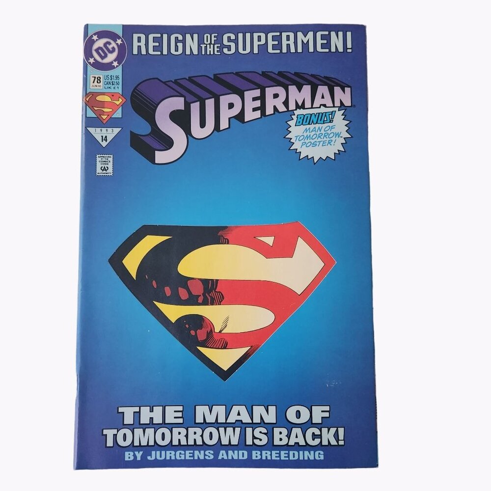 Superman Reign Of The Supermen #78 1993 Comic Book Collector Bagged Boarded